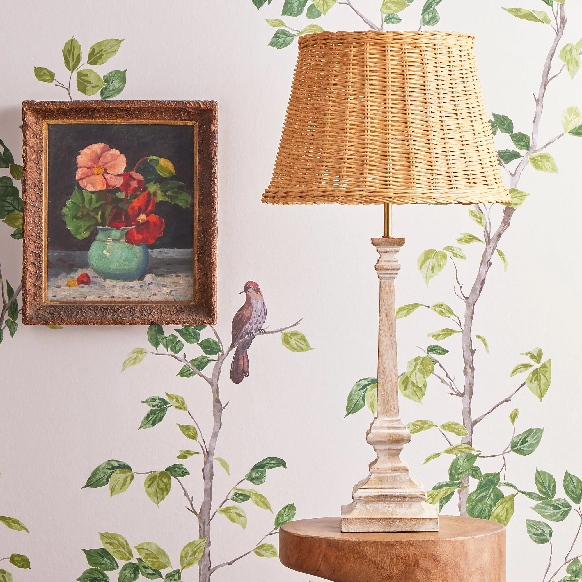 Bartleby Table Lamp - Whitewash, Wood product