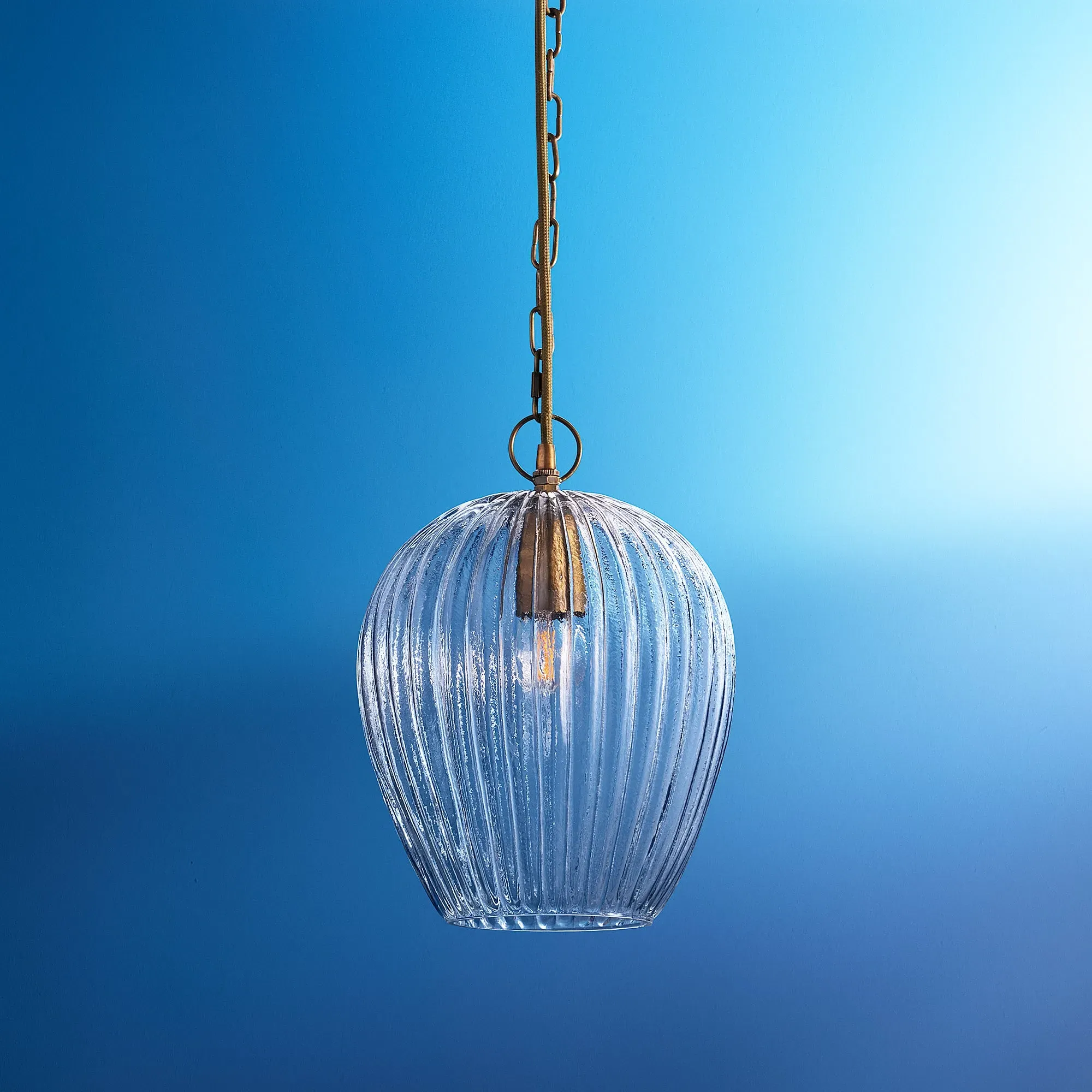 Bastille Small Pendant Light - Clear, Blown Glass product