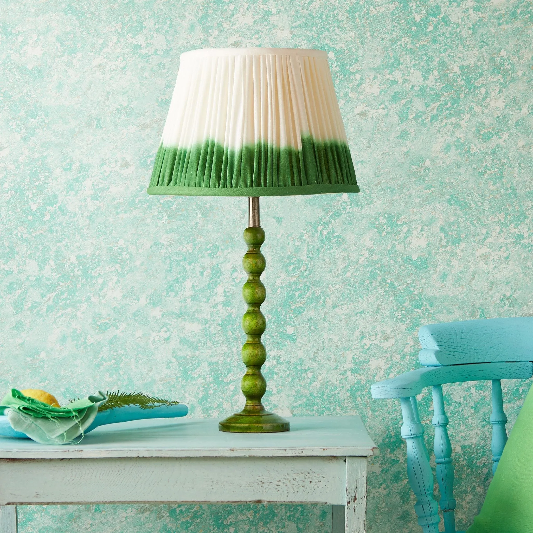Bayou Table Lamp - Green, Lacquered Wood product