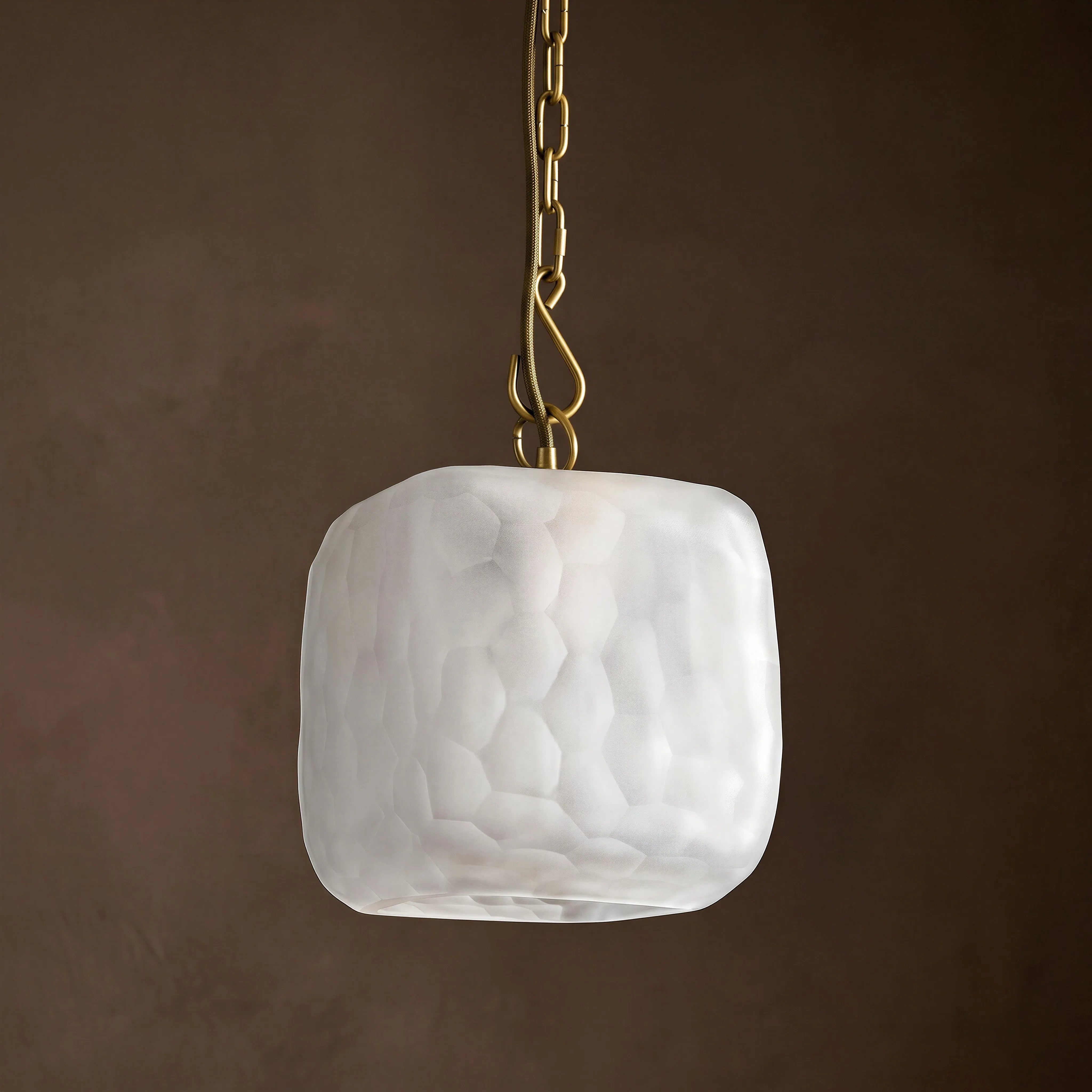 Berg Pendant Light - White, Frosted Glass by Pooky