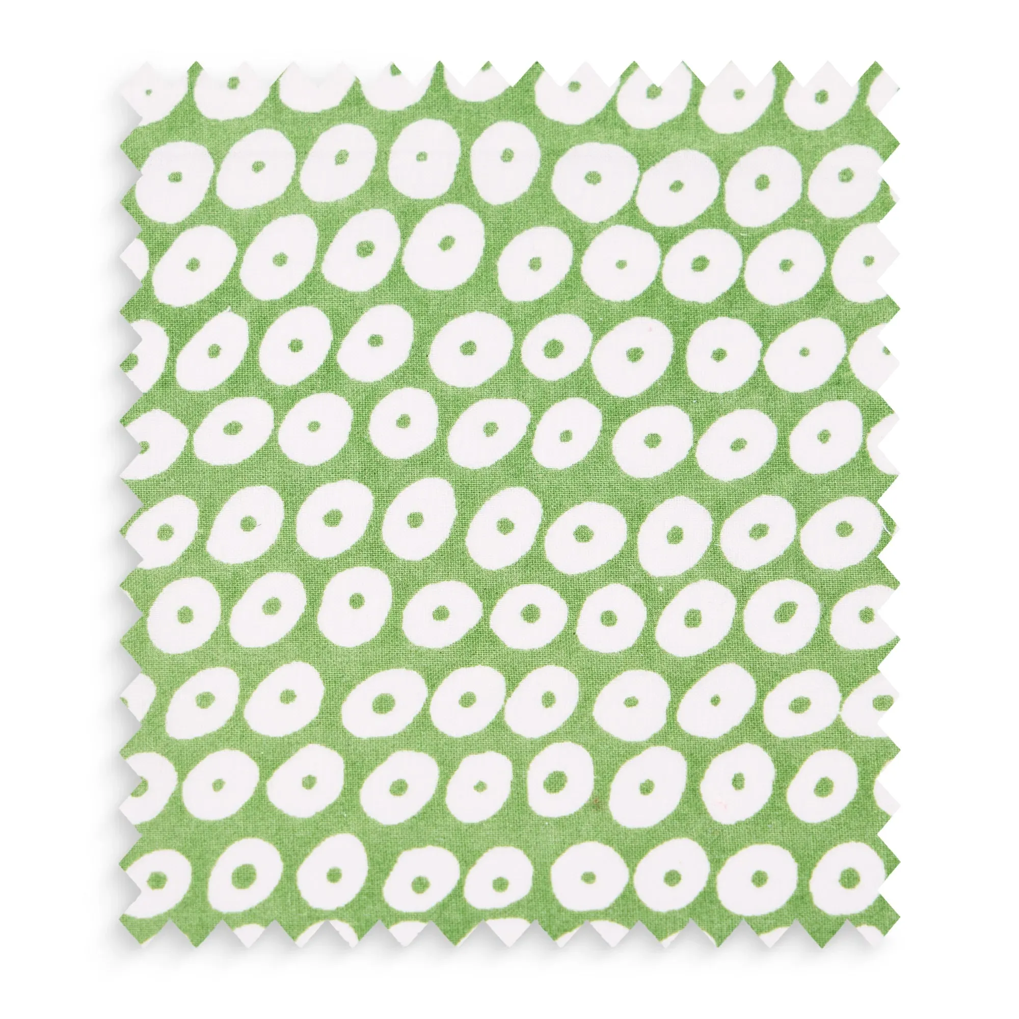 Block Printed Cotton Swatch - Green by Pooky