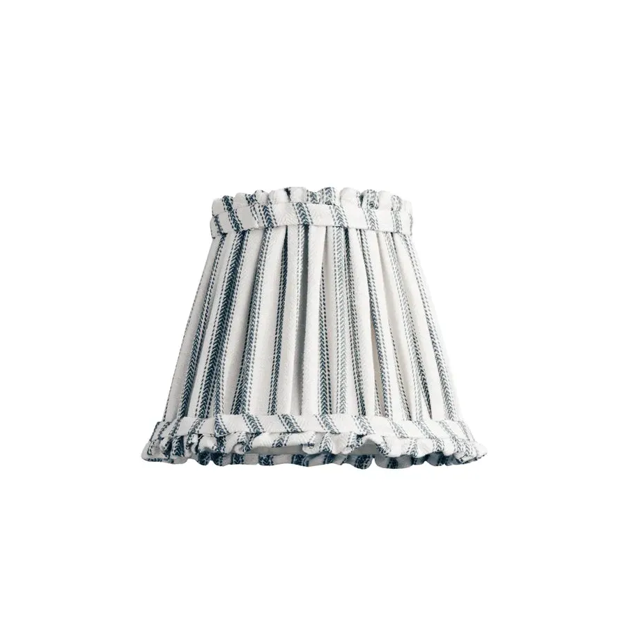 Bloomer 18cm Pendant Shade - Blue, Ticking Linen product