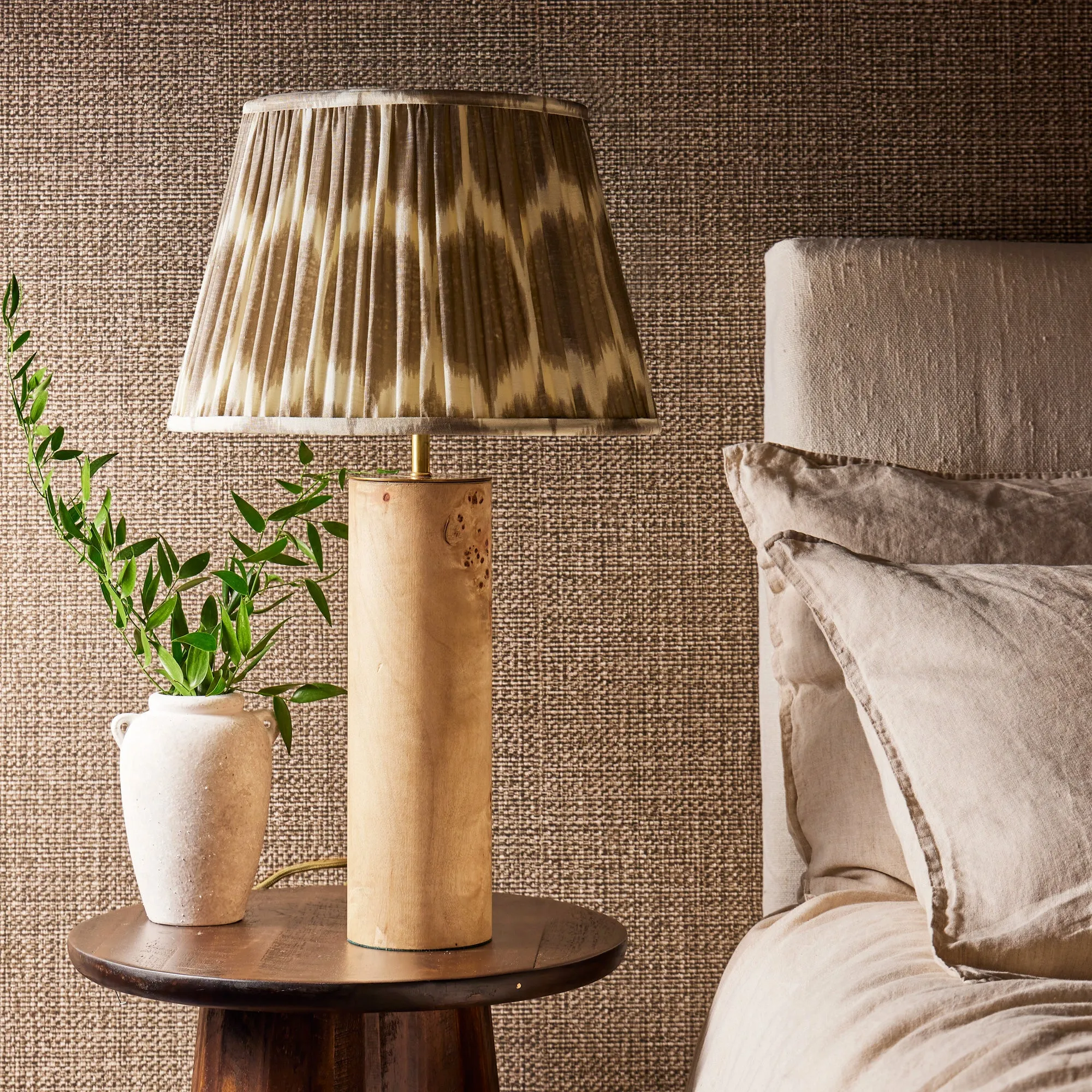 Burl Table Lamp - Natural, Wood product