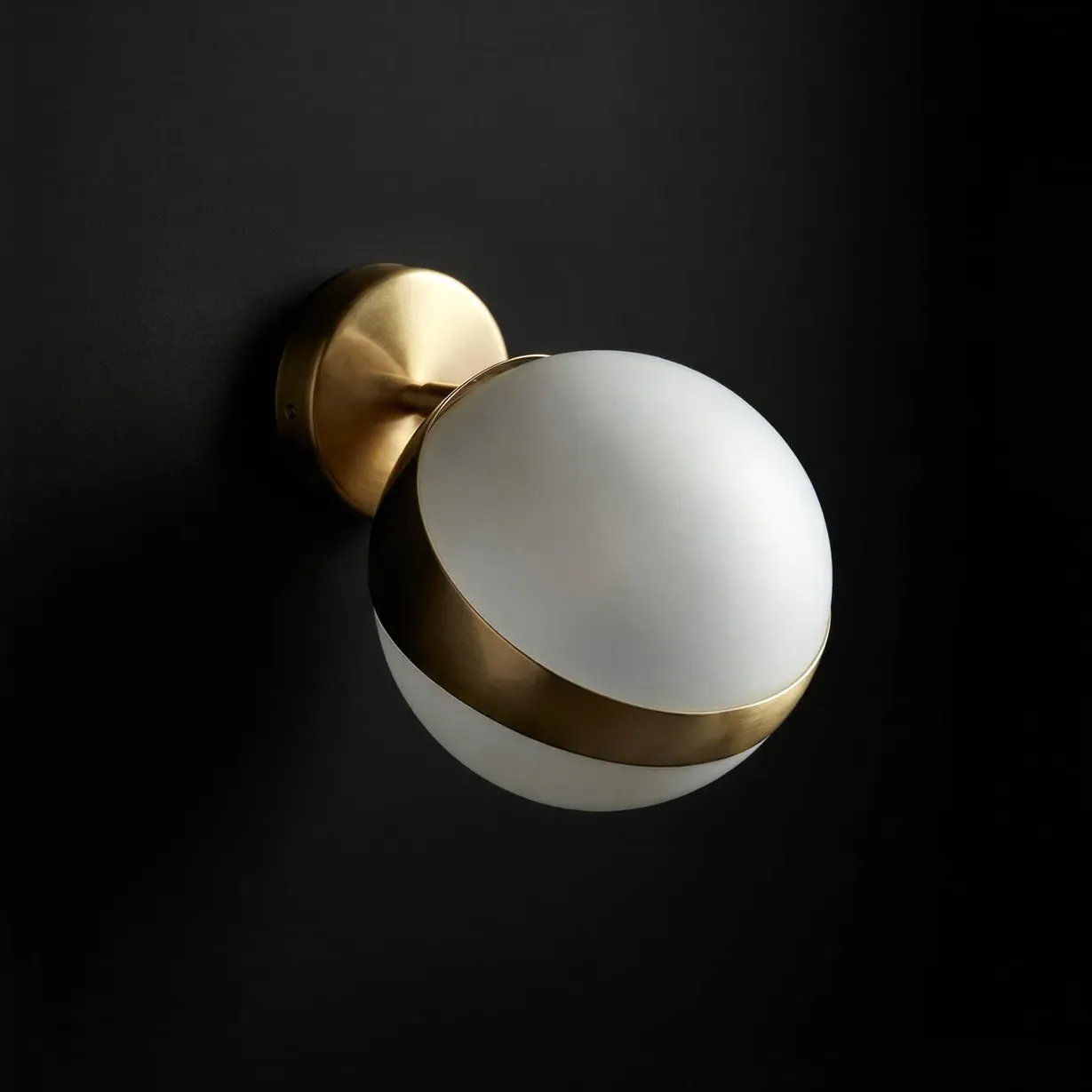 Buzz Wall Light - Antique Brass, Frosted Glass product