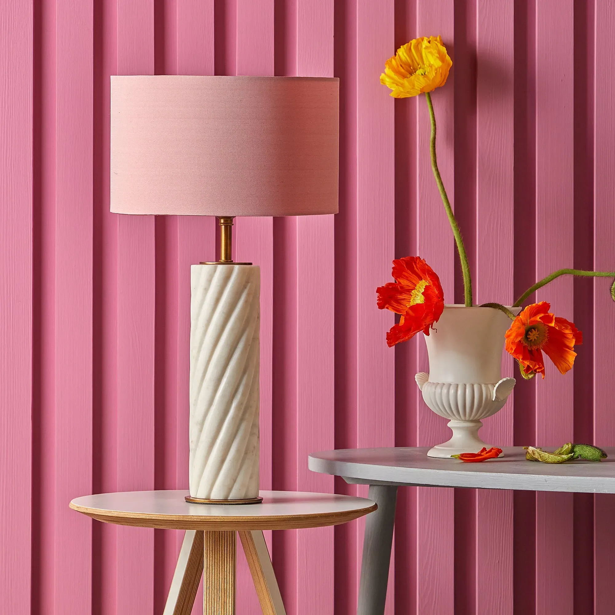 Carrick Table Lamp - White, Marble product
