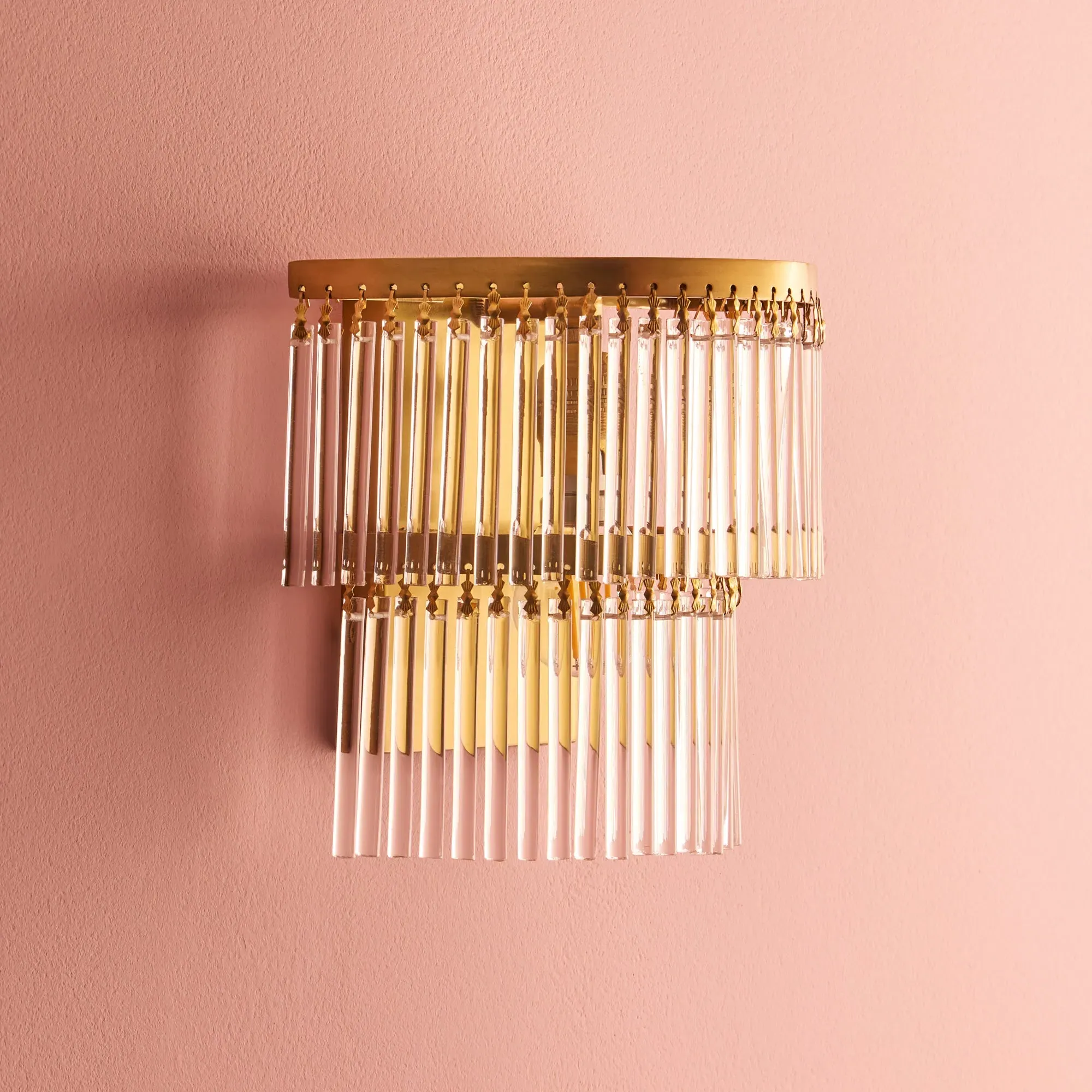 Cascade Small Wall Light - Antique Brass, Clear Glass product