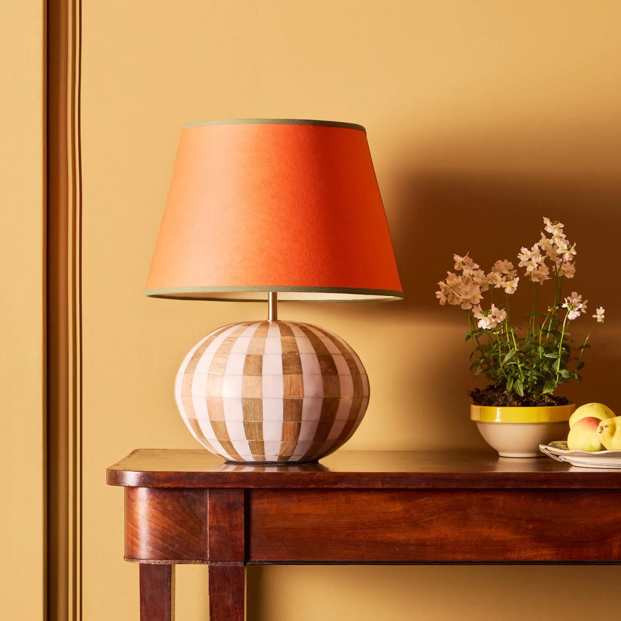 Cedella Table Lamp - Natural, White Stripes product