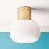 Charlotte Flush Light - Antique Brass, Opaline Glass by Pooky, image 3