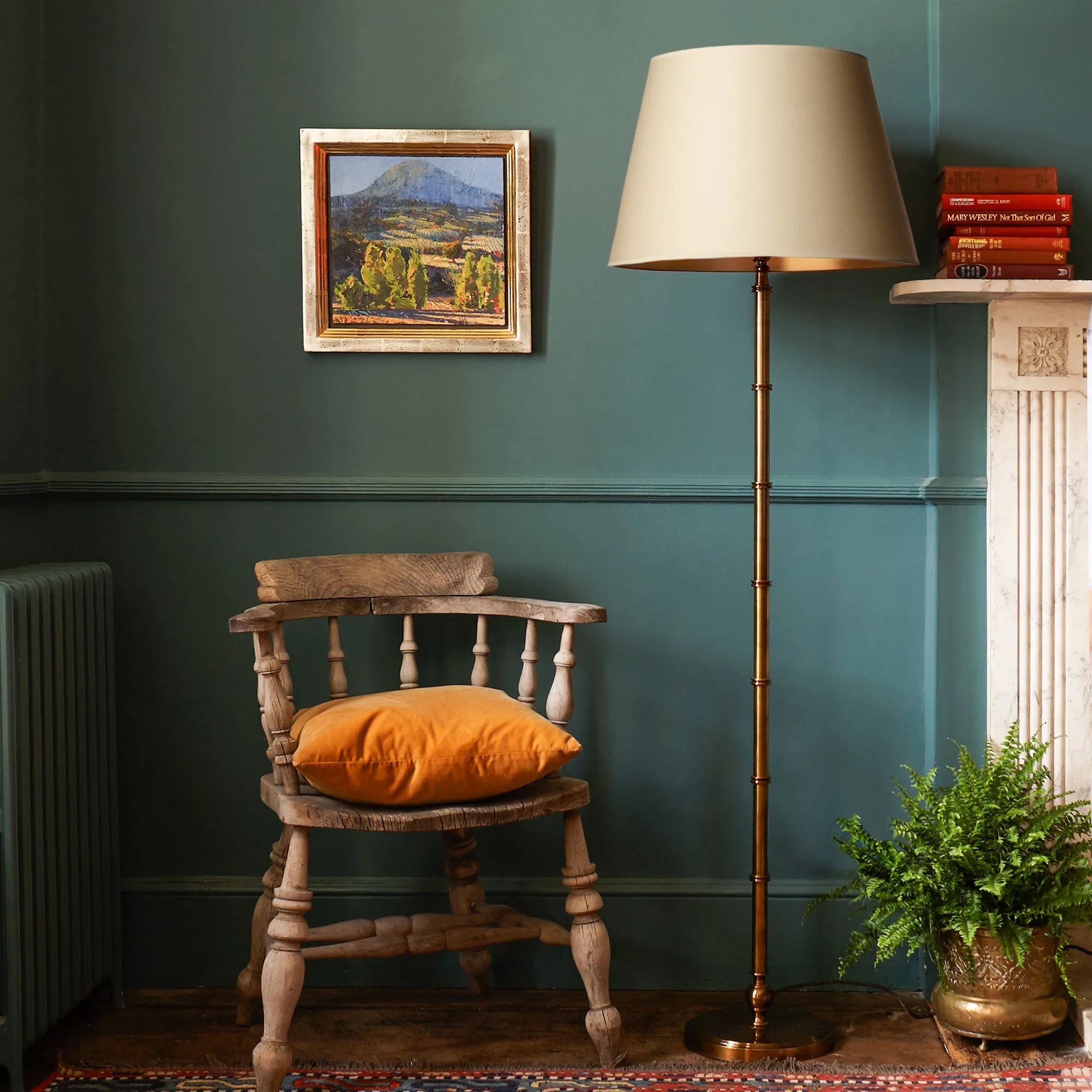 Chukka Floor Lamp - Antique Brass product