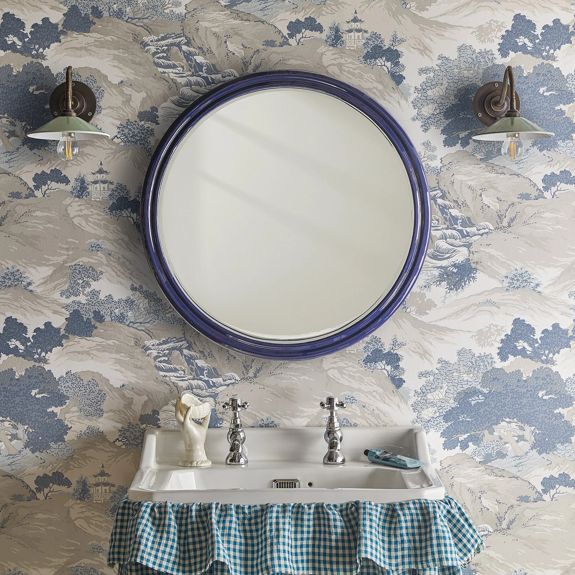 Cinders Small Round Mirror - Blue product