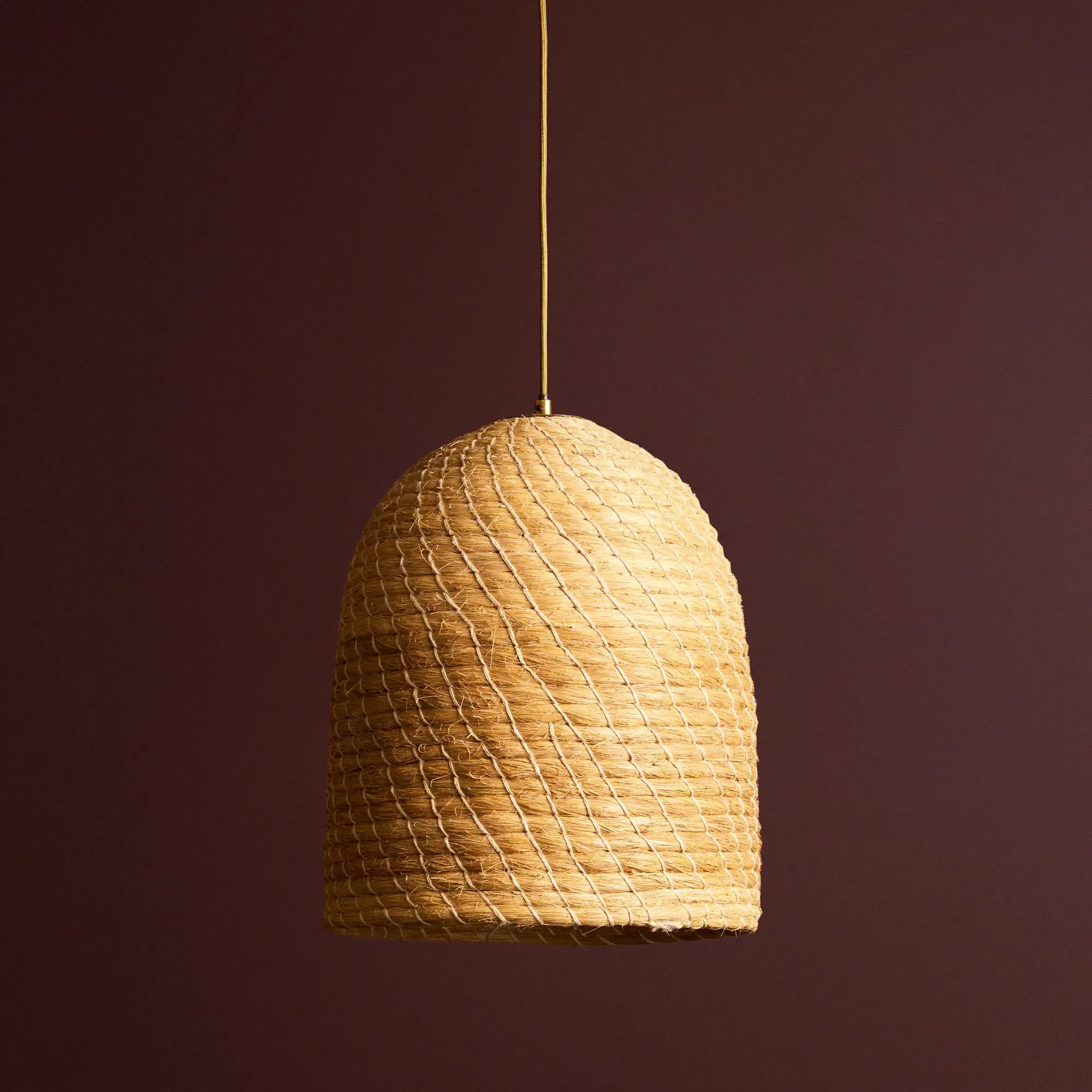 Cloche Dome Pendant Light - Neutral, Seagrass product