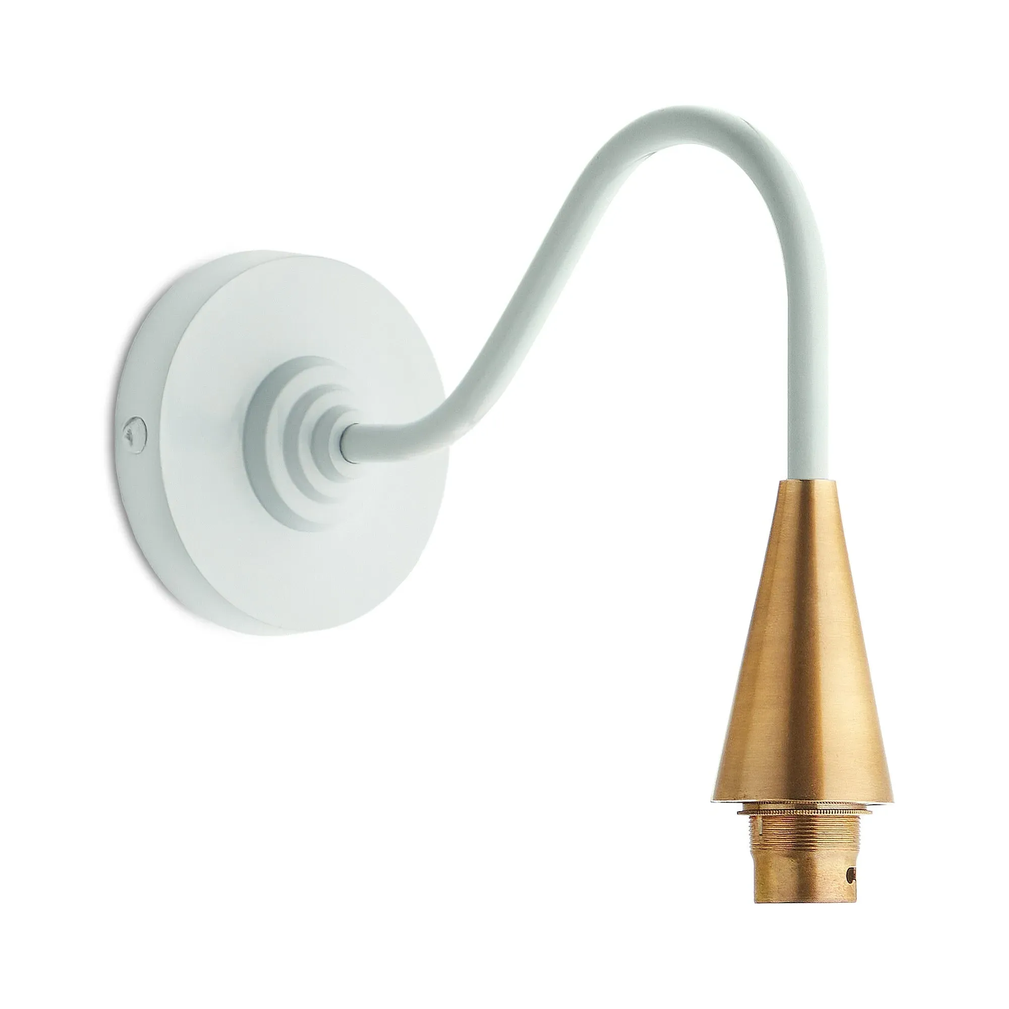 Cone Wall Fitting - Chalk Blue, Solid Brass product