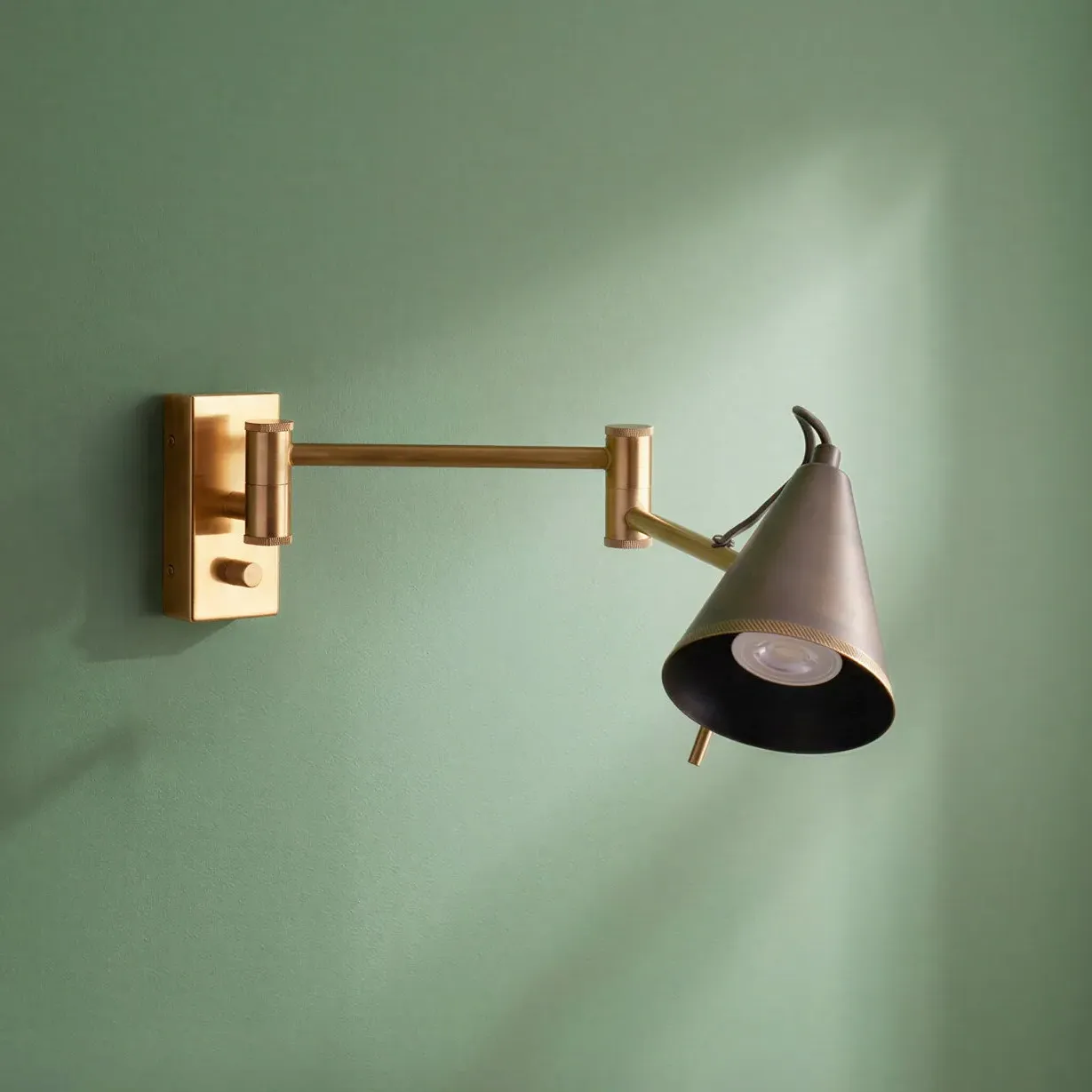 Conrad Articulated Wall Light with Dimmer - Bronze, Brass product