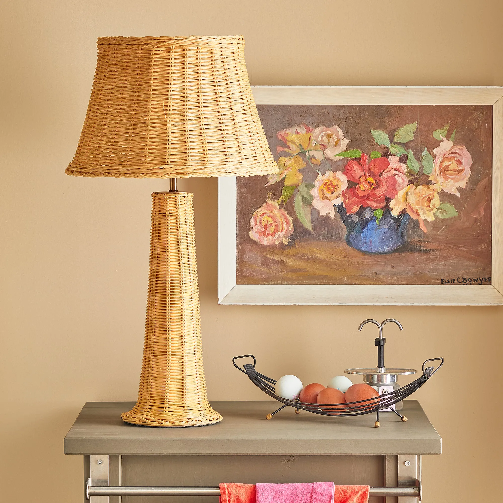 Cornet Table Lamp - Natural, Rattan product