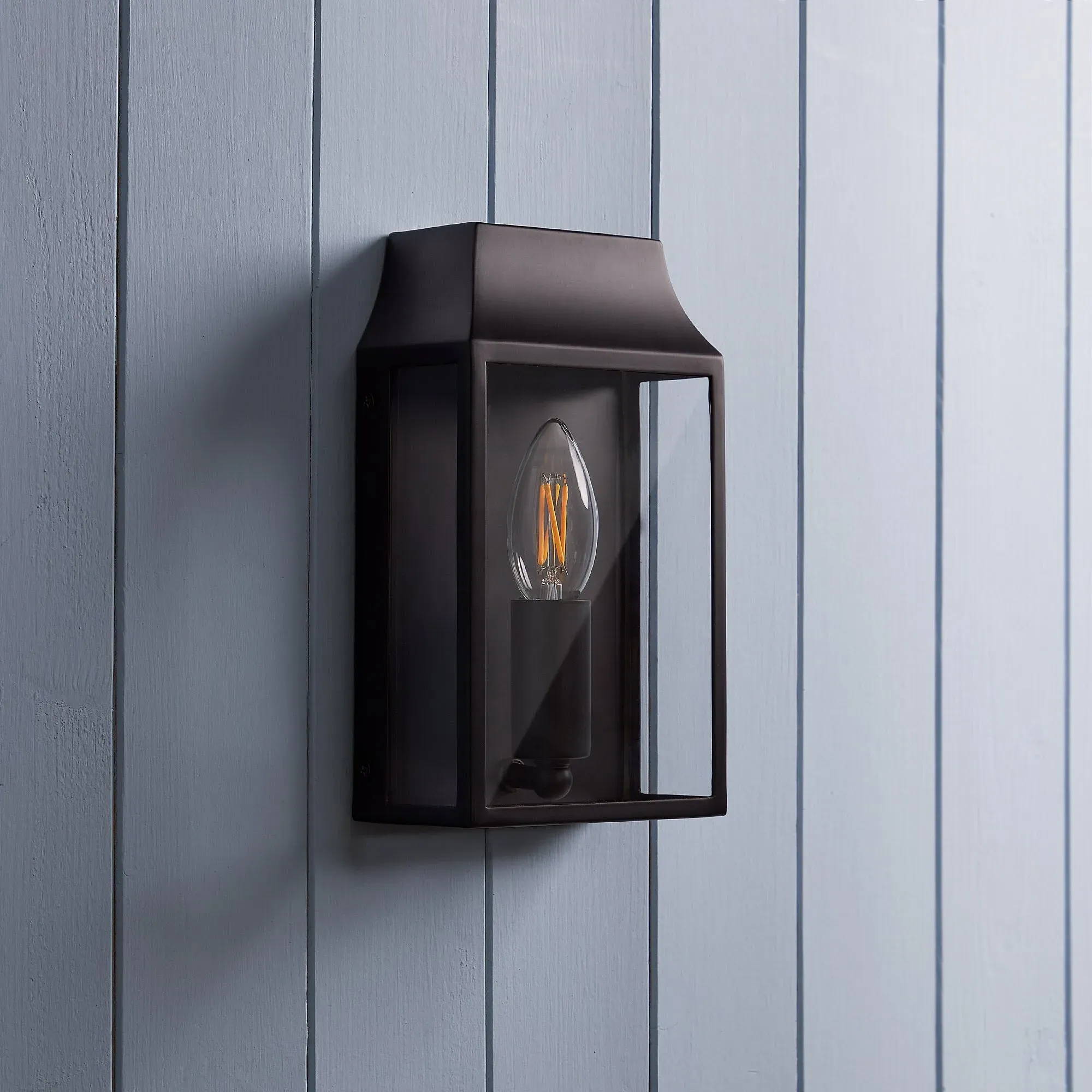 Crail IP44 Exterior Wall Light - Black, Brass product