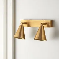 Crick Double Spot Light - Antique Brass alternate view