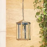 Cromer IP44 Exterior Hanging Lantern - Antique Brass by Pooky, alternate view