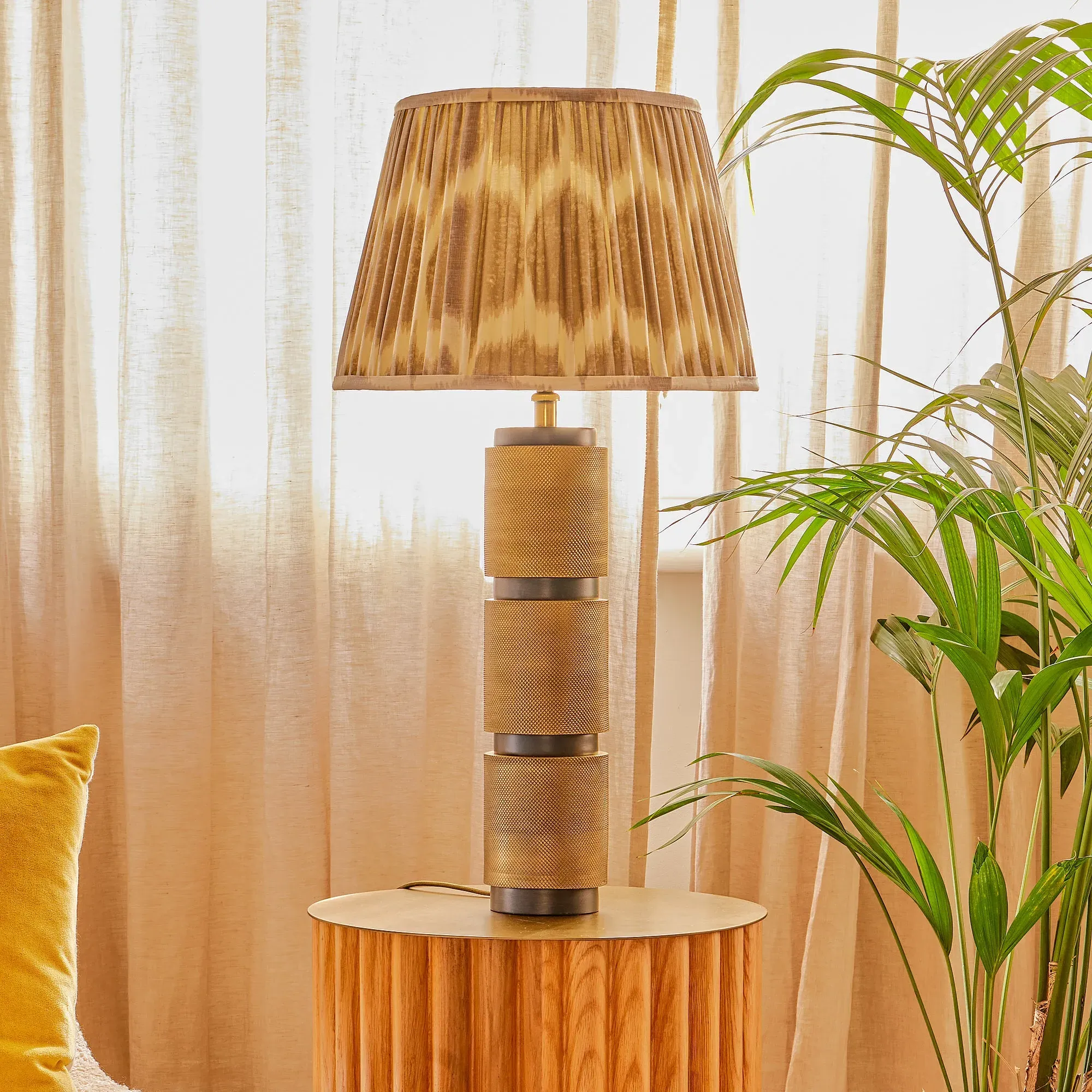 Crosshatch Table Lamp - Antique Brass, Bronze product