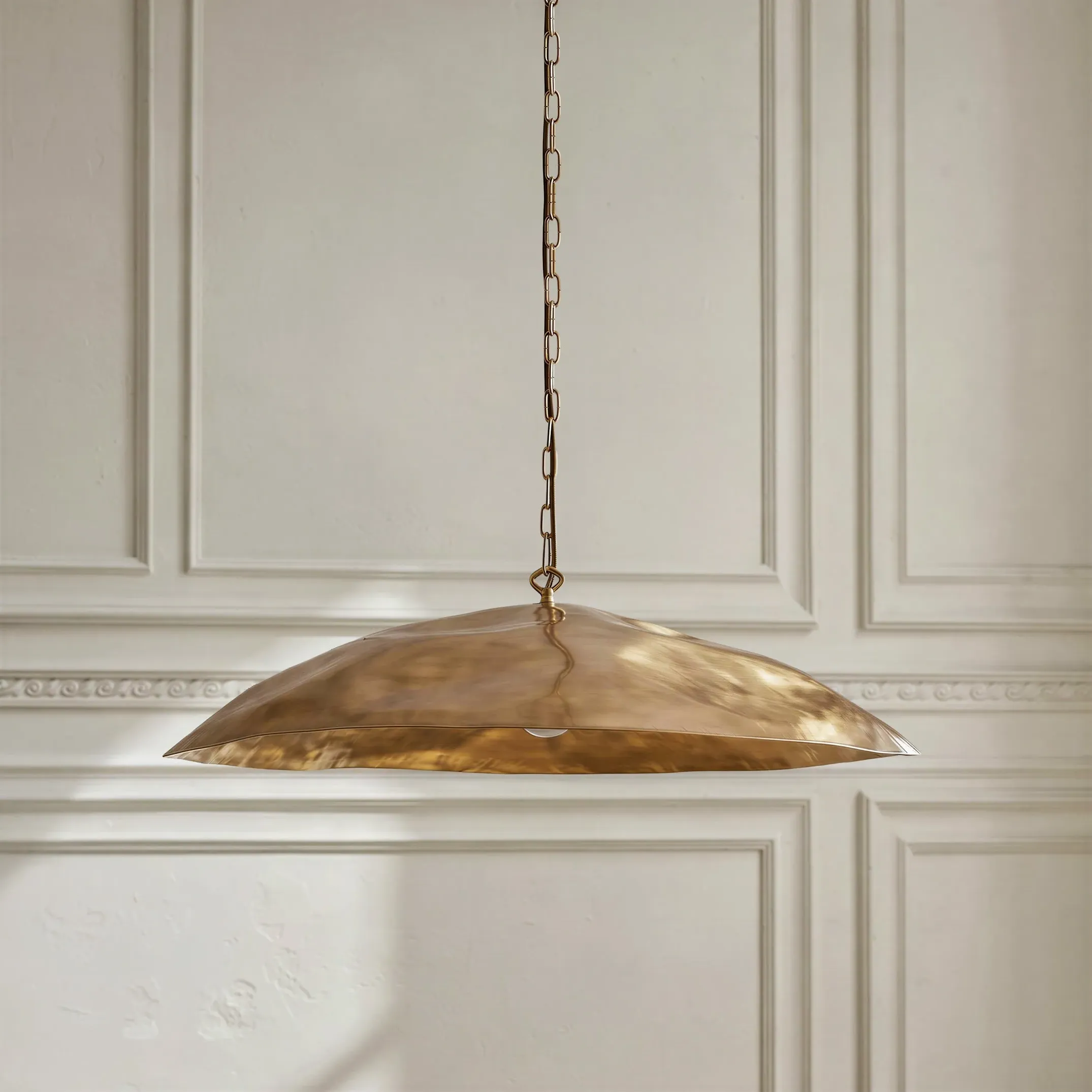 Crumple Small Pendant Light - Antique Brass product