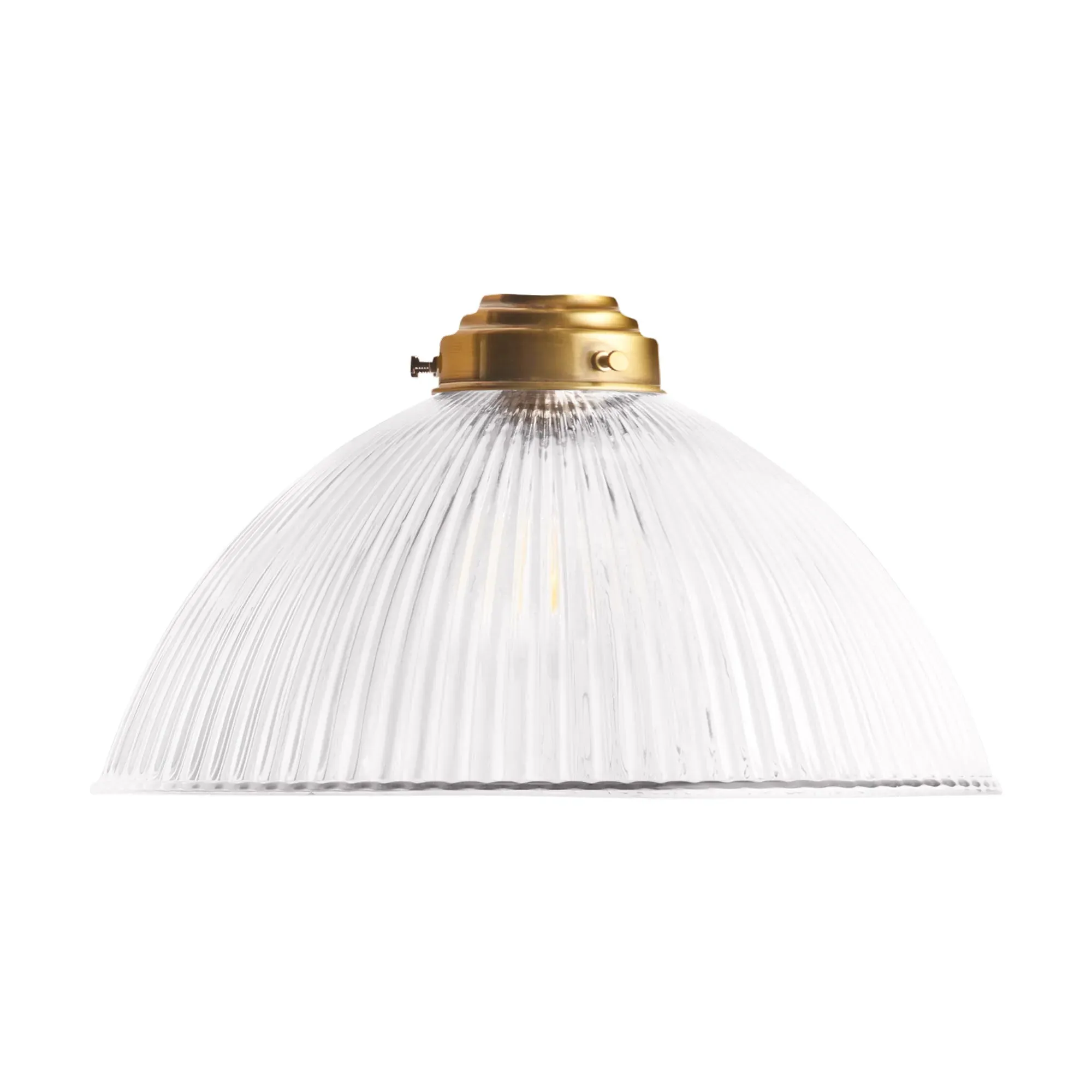 Cupola Ribbed Prismatic Glass Pendant - Clear product