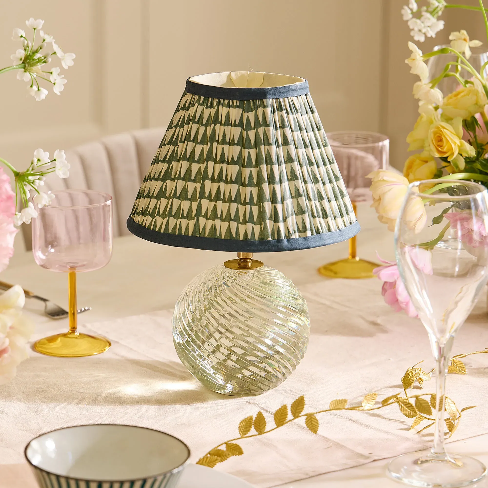 Daniella Rechargeable Table Lamp - Clear, Cut Glass product