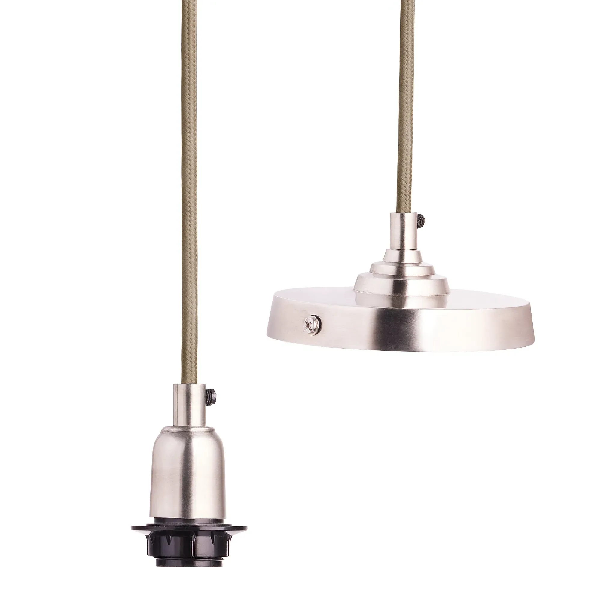 Deco Pendant Fixture - Antique Silver product