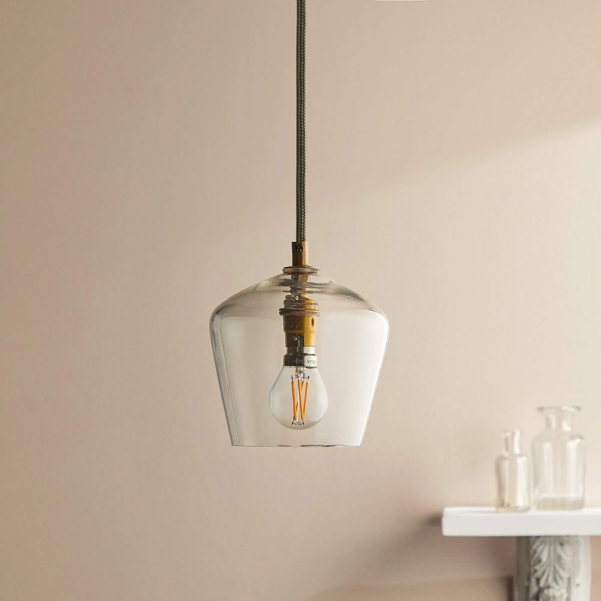 Demijohn Small Pendant Light - Clear, Blown Glass product