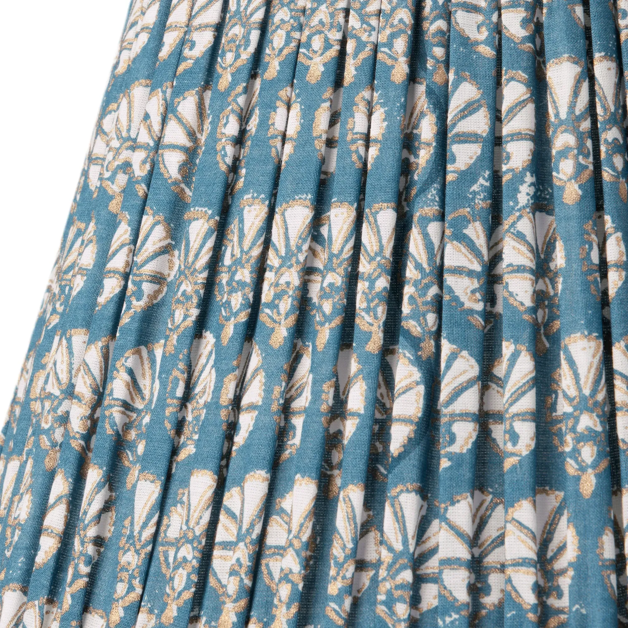 Dervish 25cm Empire Gathered Lampshade - Turkish Blue, Cotton product