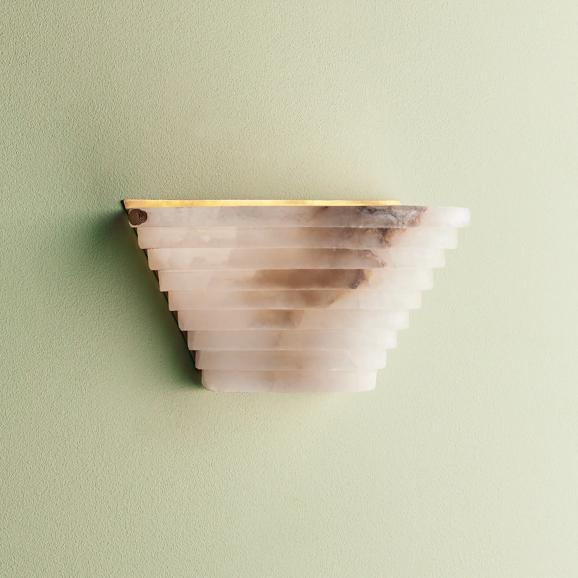 Descartes Stepped Wall Light - White, Alabaster product