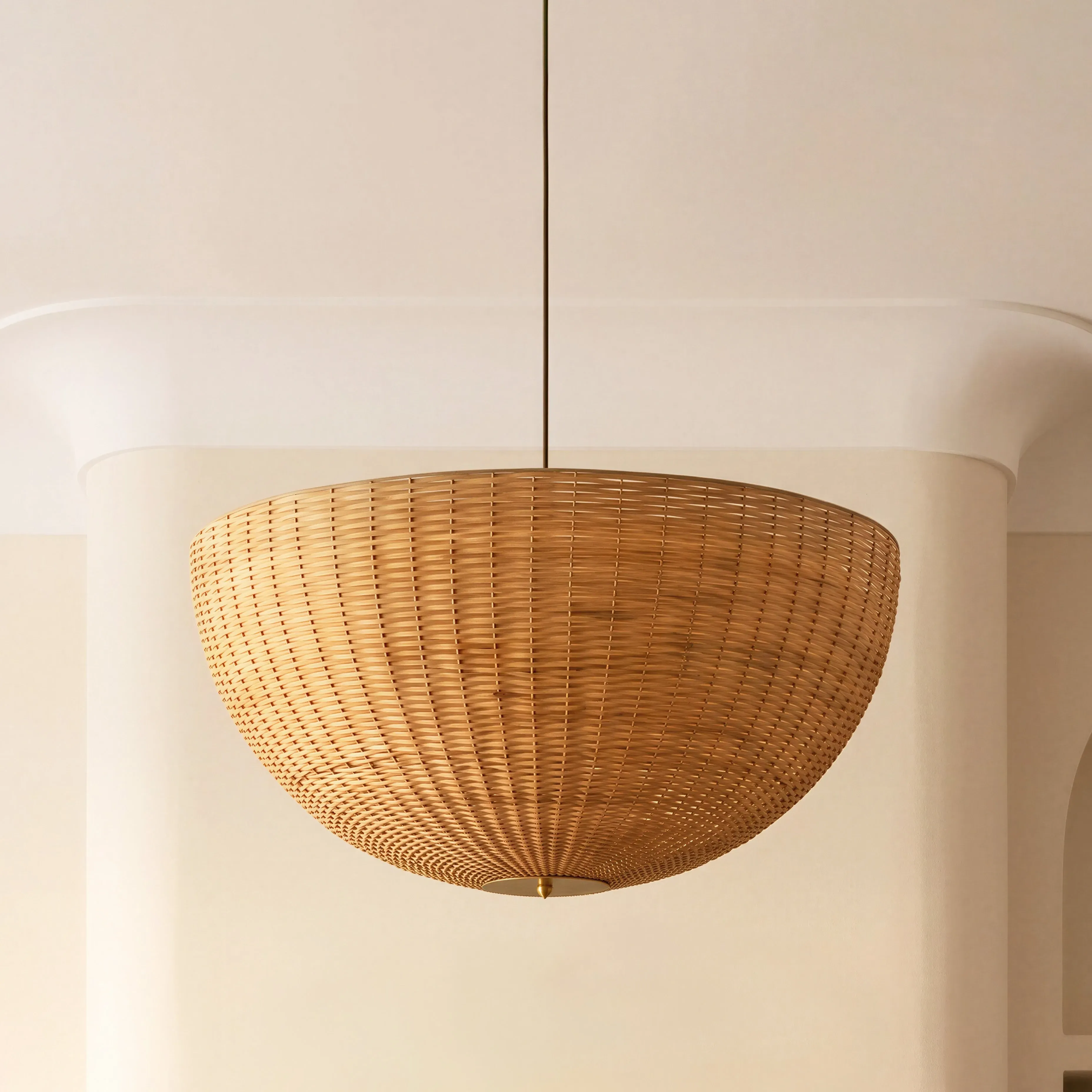 Dune Pendant Light - Neutral, Rattan by Pooky
