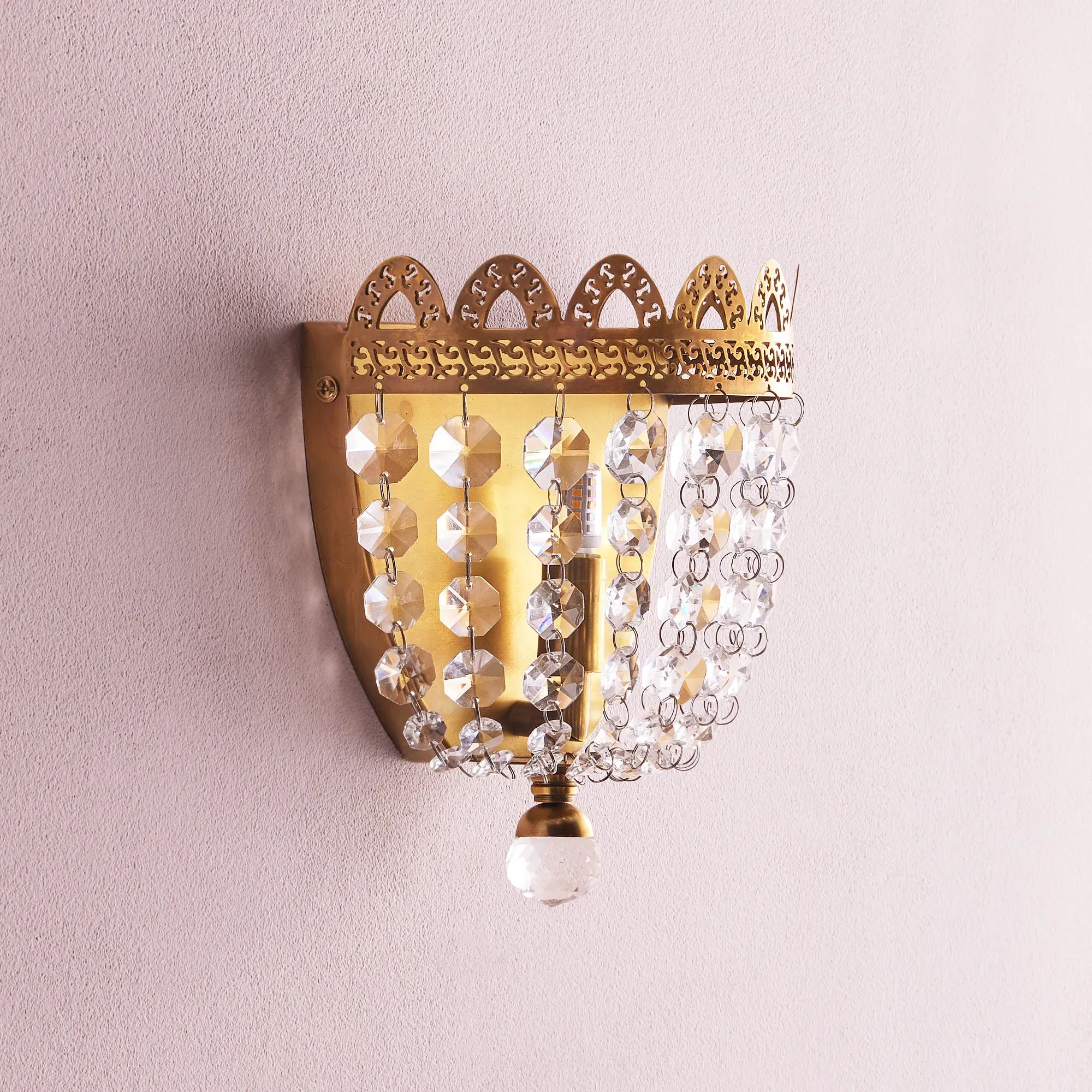 Edith Crystal Wall Light - Antique Brass, Clear product