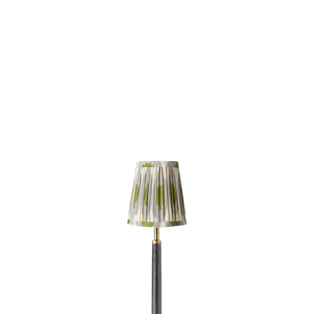 Egg & Spoon 12cm Clip-On Tall Tapered Lamp Shade - Grey Green, Silk product
