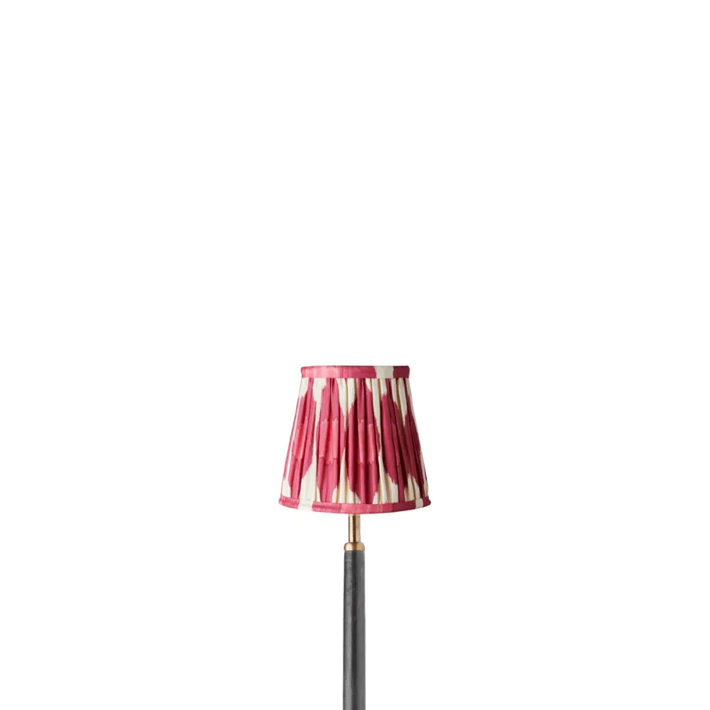 Egg & Spoon 14cm Tall Tapered Lamp Shade - Pink, Silk by Pooky