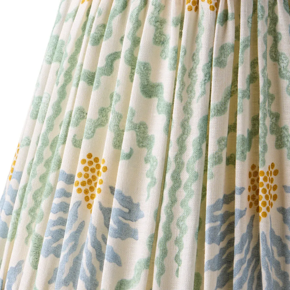 Ellen Merchant Palmette 14cm Tall Tapered Lamp Shade - Beryl, Linen product