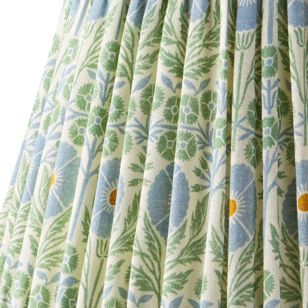 Ellen Merchant Poppies 14cm Tall Tapered Lamp Shade - Blue, Linen product