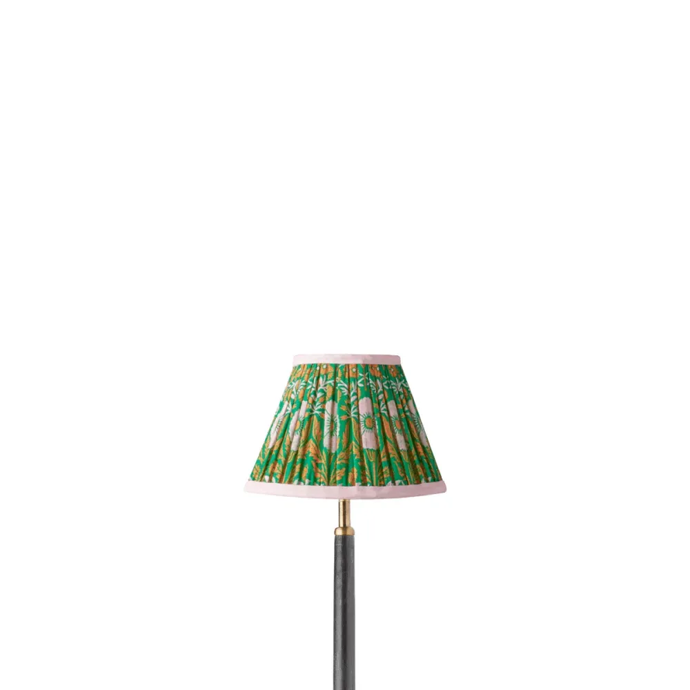Ellen Merchant Poppies 20cm Empire Lamp Shade - Green, Cotton product