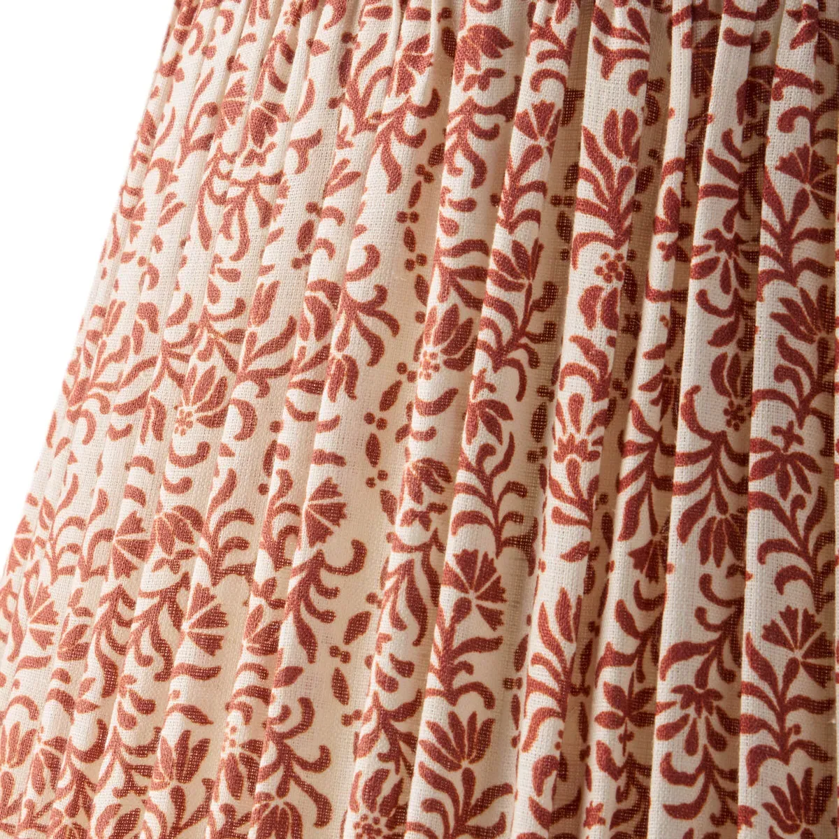 Ellen Merchant Posy 14cm Tall Tapered Lamp Shade - Rust, Linen product