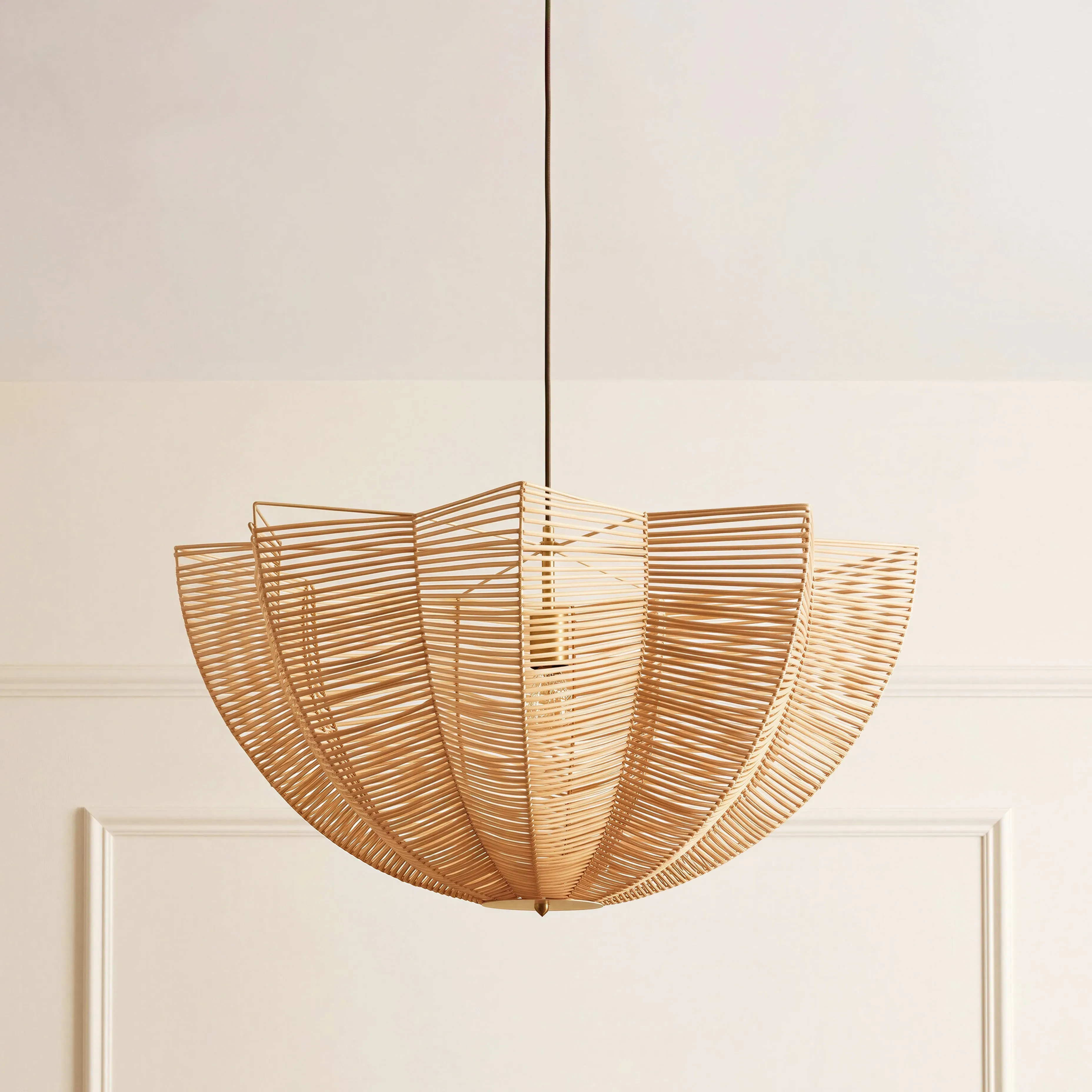 Elowen Pendant Light - Neutral, Natural Rattan by Pooky