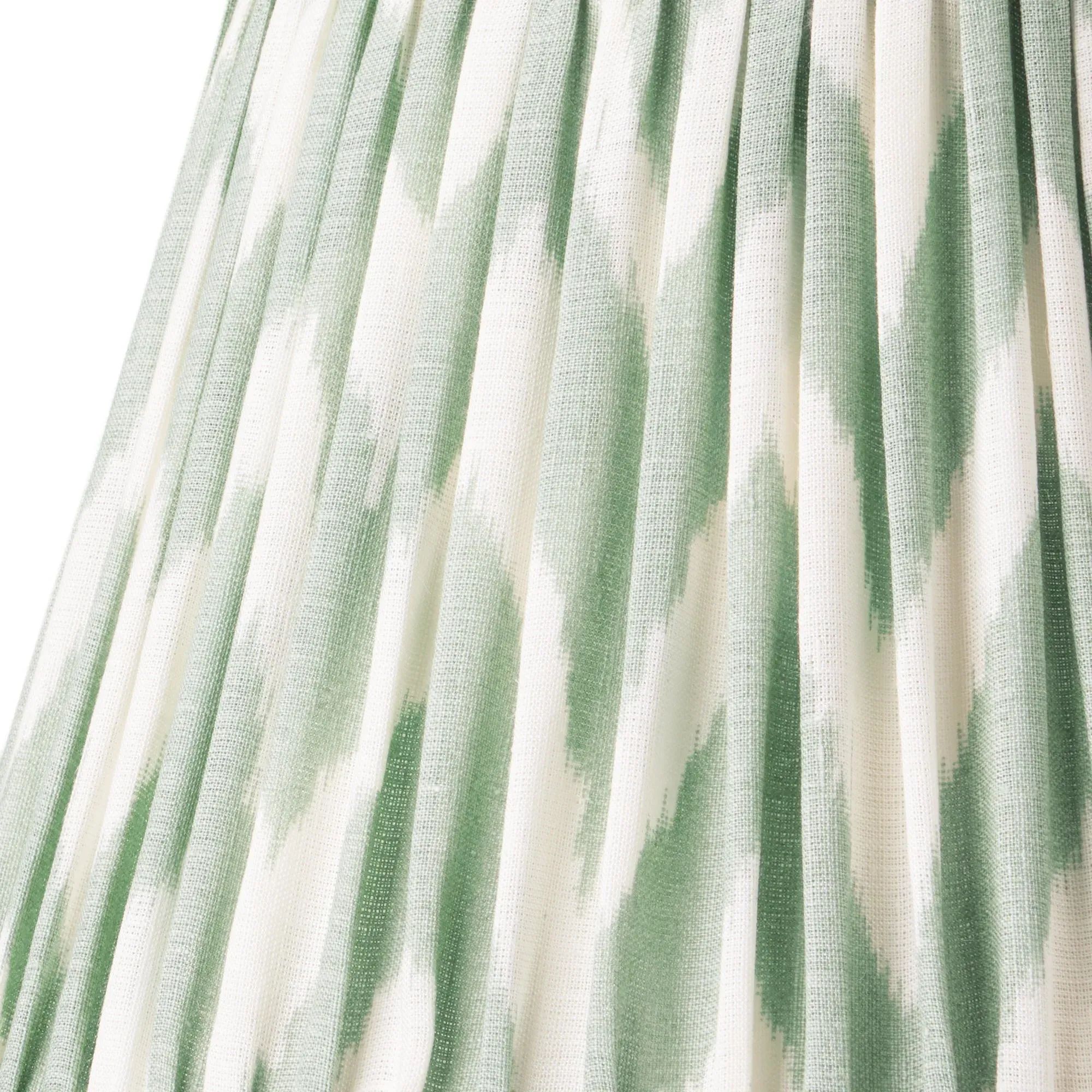 Empire Gathered Lampshade - Green, Printed Linen product