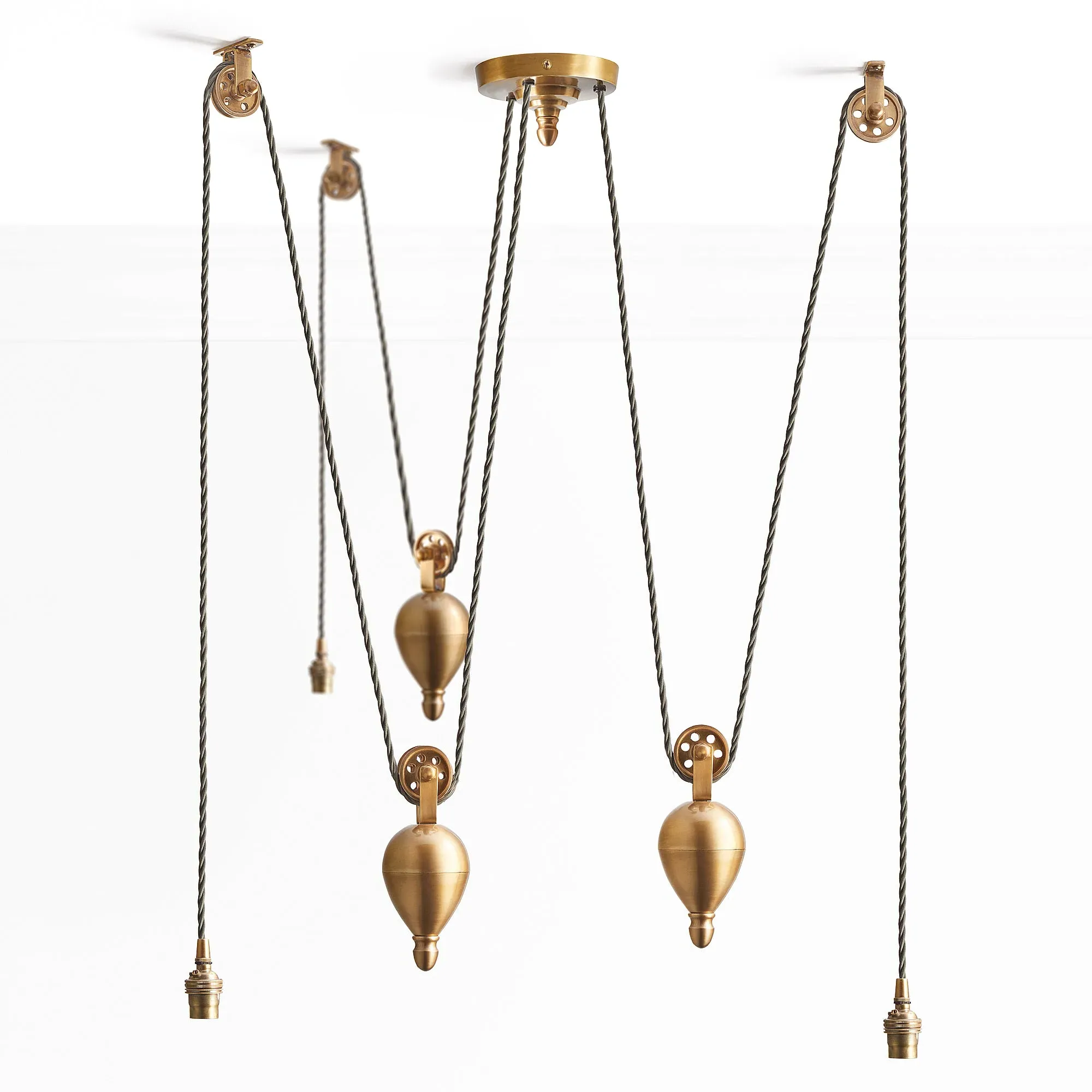Equilibrium Triple Rise and Fall Pendant Set - Antique Brass product