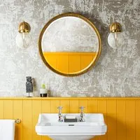 Feathers Small Mirror - Distressed Gold alternate view