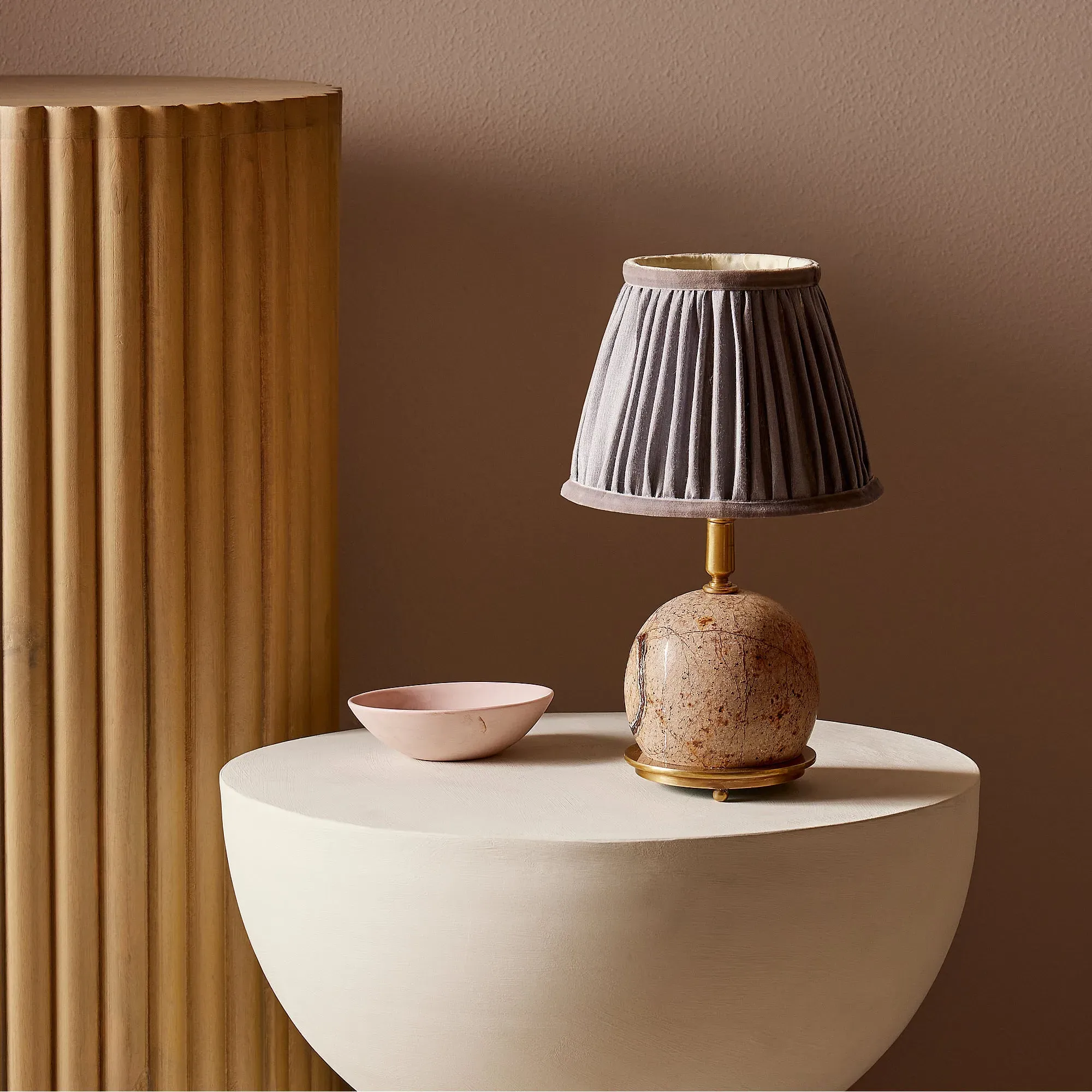 Ferdy Rechargeable Table Lamp - Natural, Marble product