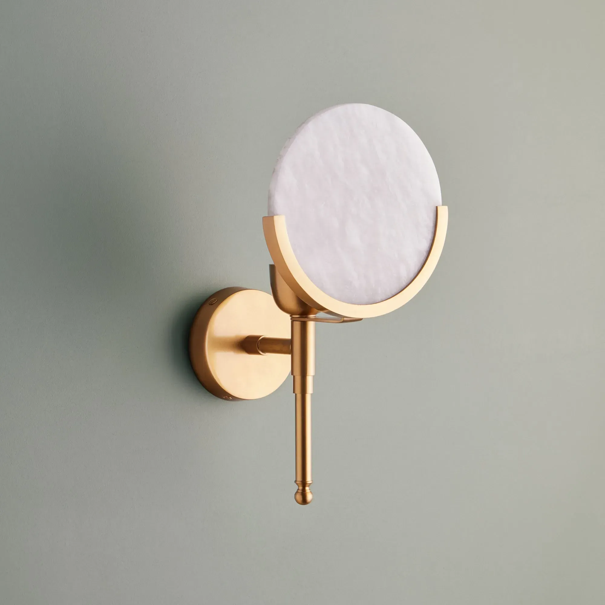 Firefly Wall Light with Alabaster Globe - Antique Brass product
