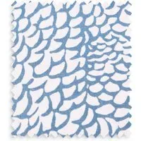 Fishscale Block-Printed Cotton Shade Swatch - Blue by Pooky, alternate view