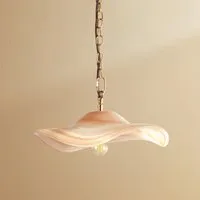 Flounce Pendant Light - Ivory, Hand-Blown Glass by Pooky, alternate view