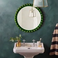 Flynn Wall Mirror - Green, Acrylic & Wood by Pooky, image 2
