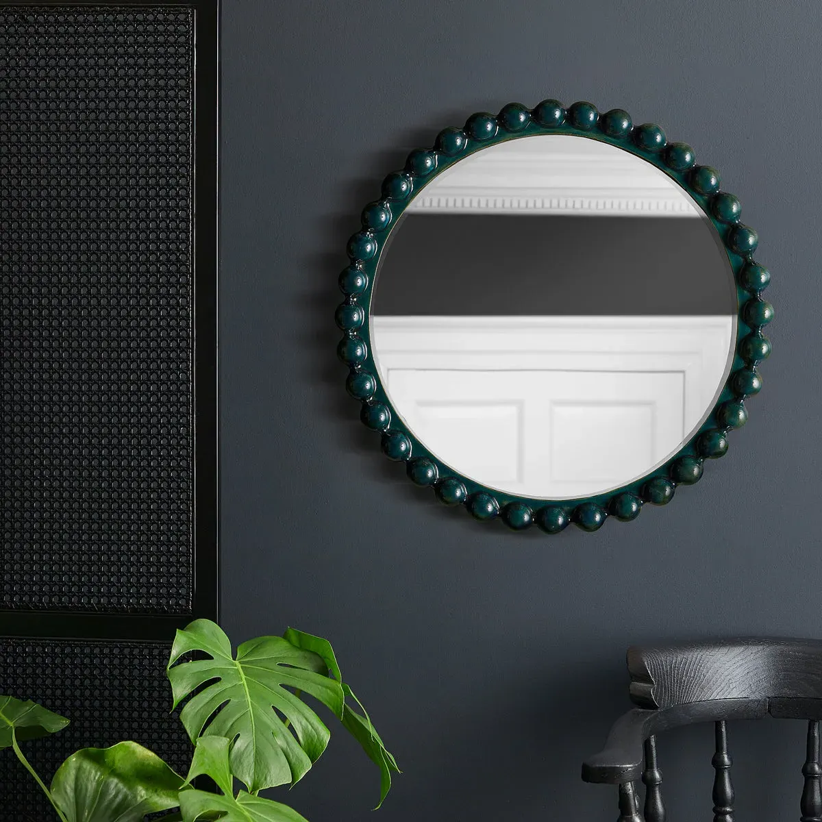 Flynn Wall Mirror - Teal, Acrylic & Wood product