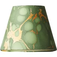 Foglia 7 Inch Pendant Lamp Shade - Green, Marble Paper alternate view