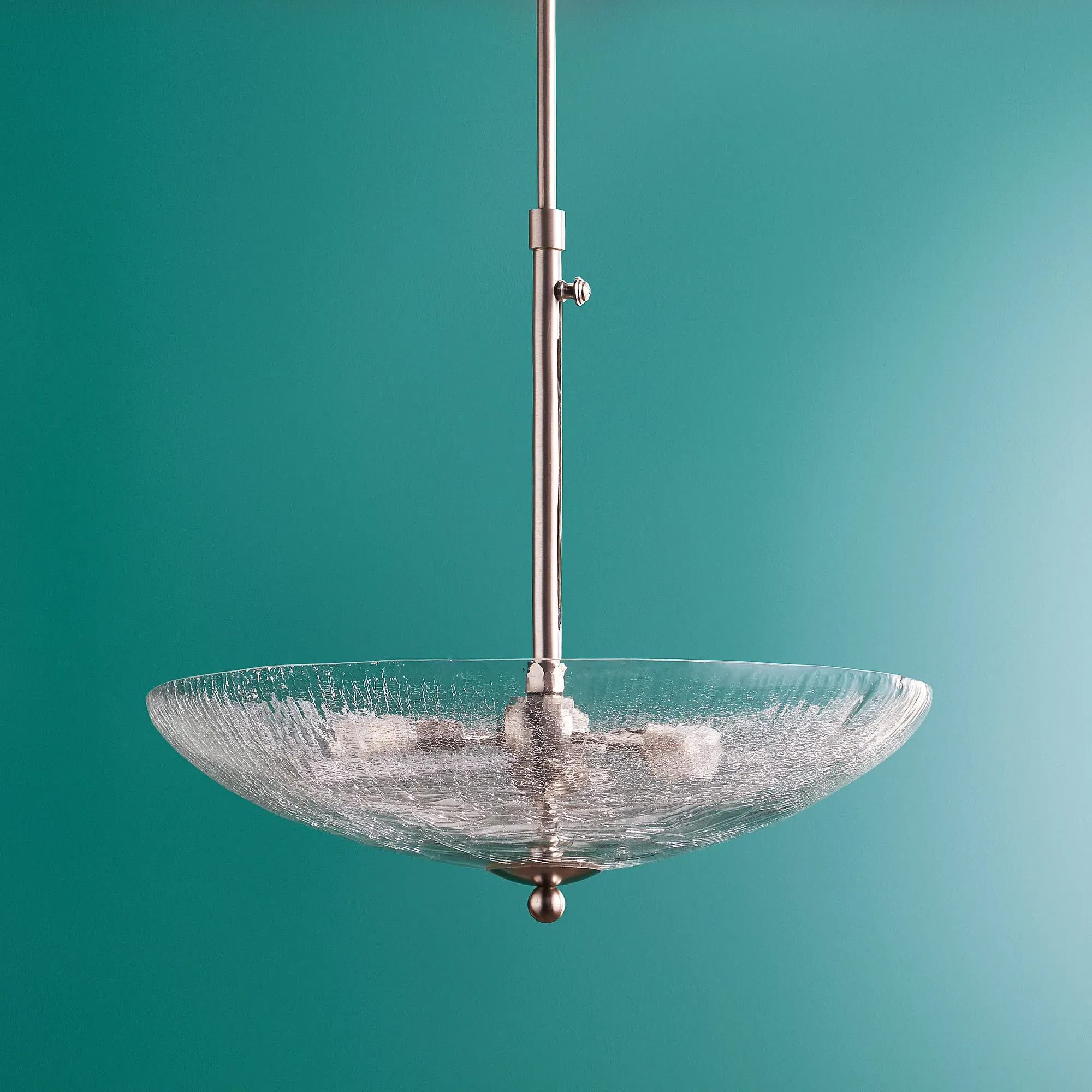 Frizzle Pendant Light - Clear, Crackled Glass product