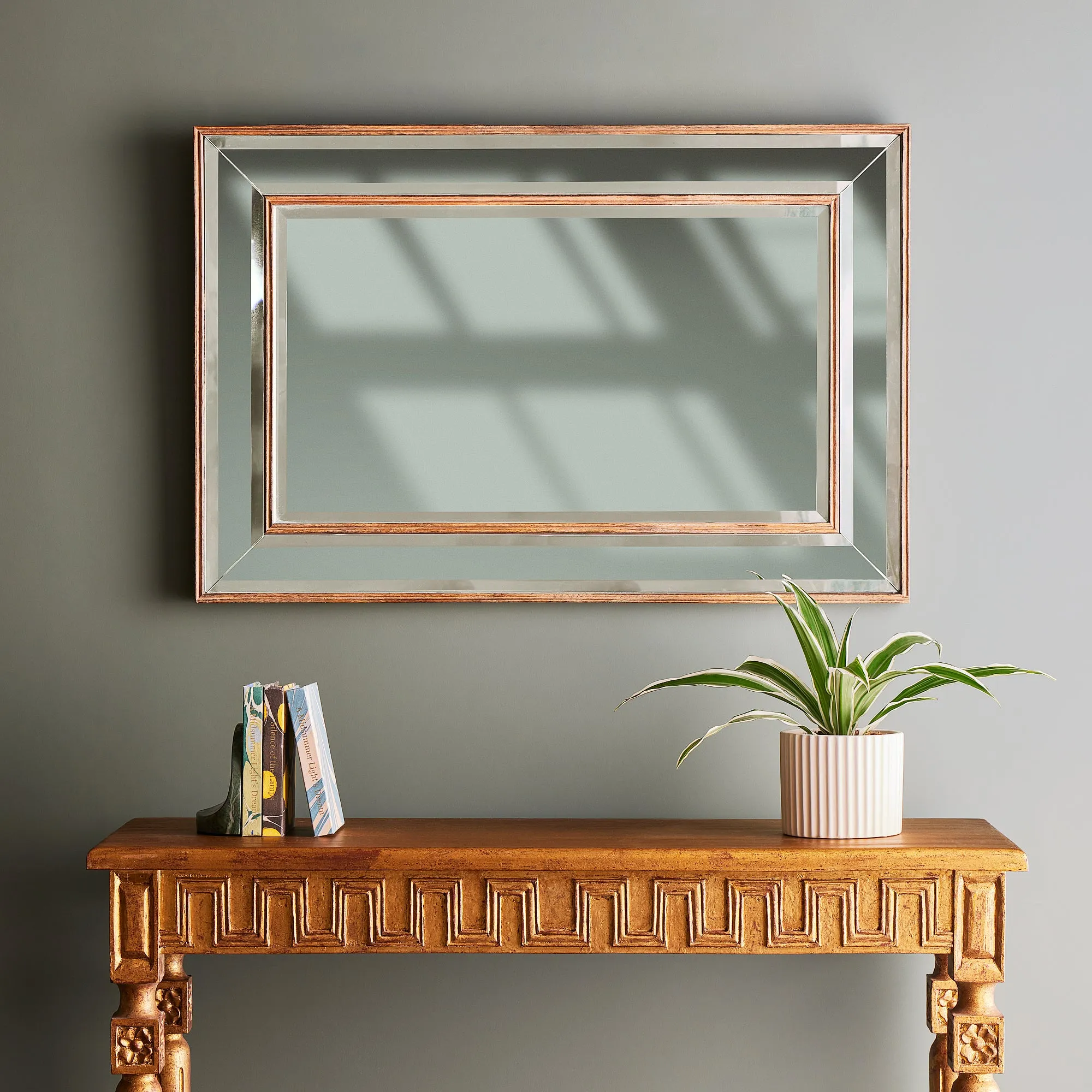 Gallagher Compartmentalised Mirror - Natural, Wood product